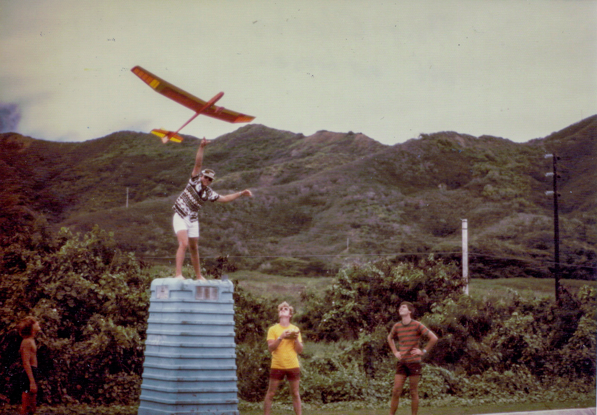 1977 December - Ben Clerx launching off the outhouse 