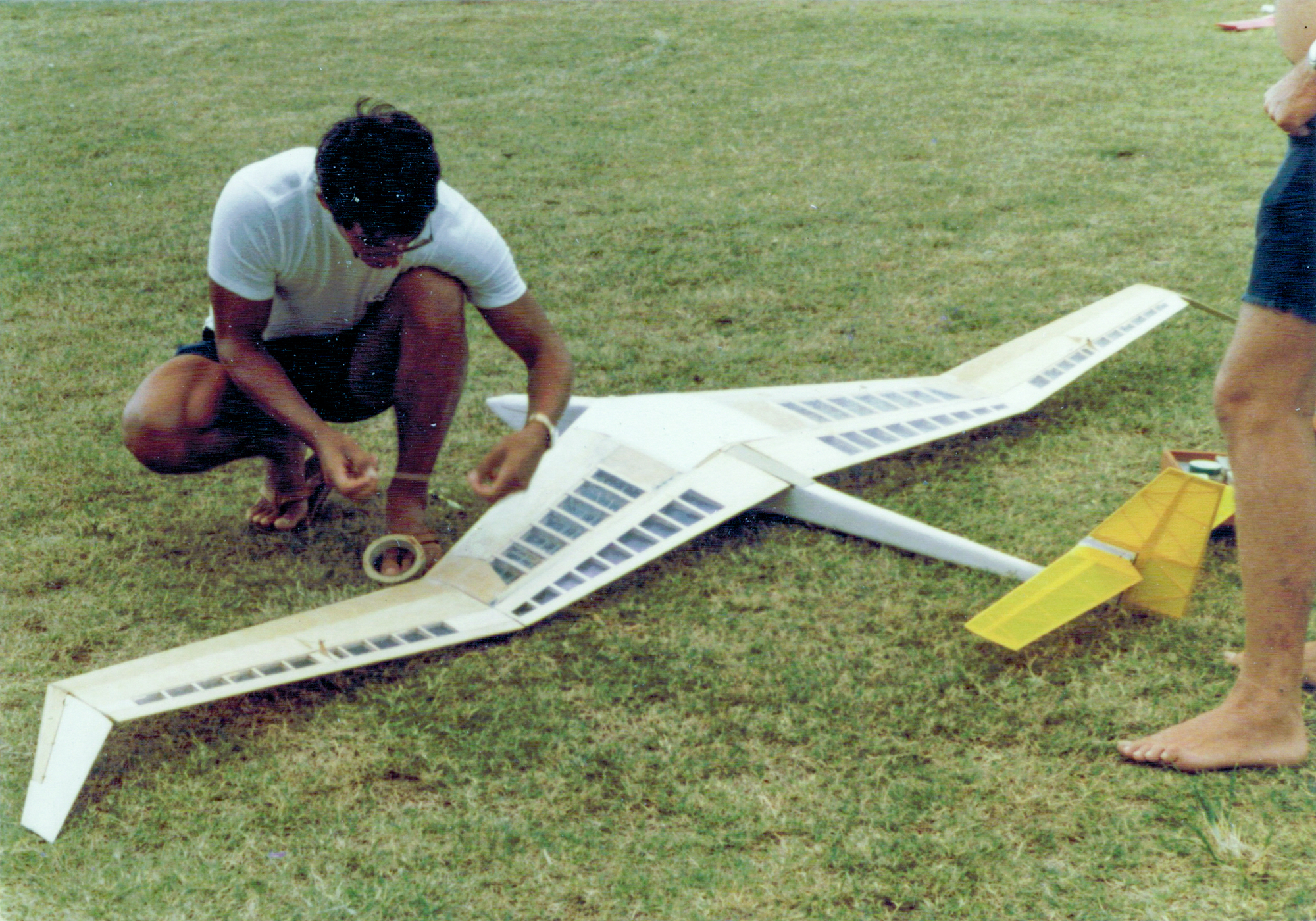 1970s - Mark Chung and his original design sailplane
